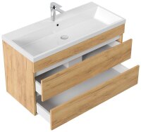 POSSEIK Waschbecken mit Unterschrank FELLINI 100 eiche gold 100,0 x 48,0 x 58,4 cm