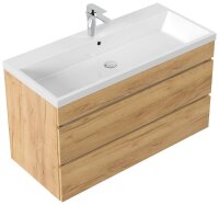 POSSEIK Waschbecken mit Unterschrank FELLINI 100 eiche gold 100,0 x 48,0 x 58,4 cm