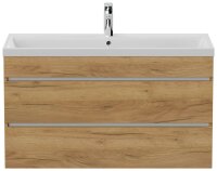 POSSEIK Waschbecken mit Unterschrank FELLINI 100 eiche gold 100,0 x 48,0 x 58,4 cm