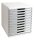 Exacompta Schubladenbox Modulo  steingrau 302041D, DIN A4 mit 10 Schubladen, 1 St.