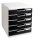 Exacompta Schubladenbox Modulo  schwarz 301014D, DIN A4 mit 5 Schubladen, 1 St.
