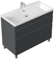 POSSEIK Waschbecken mit Unterschrank FELLINI 100 grafit 100,0 x 48,0 x 83,5 cm