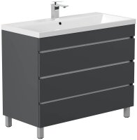 POSSEIK Waschbecken mit Unterschrank FELLINI 100 grafit 100,0 x 48,0 x 83,5 cm
