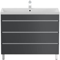 POSSEIK Waschbecken mit Unterschrank FELLINI 100 grafit 100,0 x 48,0 x 83,5 cm
