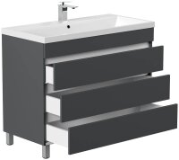 POSSEIK Waschbecken mit Unterschrank FELLINI 100 grafit 100,0 x 48,0 x 83,5 cm