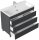 POSSEIK Waschbecken mit Unterschrank FELLINI 100 grafit 100,0 x 48,0 x 83,5 cm