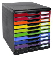 Exacompta Schubladenbox Modulo  2x rot, orange, gelb, 2x...