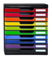 Exacompta Schubladenbox Modulo  2x rot, orange, gelb, 2x...