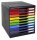 Exacompta Schubladenbox Modulo  2x rot, orange, gelb, 2x grün, 2x blau, violett, schwarz 302798D, DIN A4 mit 10 Schubladen, 1 St.