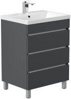 POSSEIK Waschbecken mit Unterschrank FELLINI 60 grafit 60,0 x 48,0 x 83,5 cm