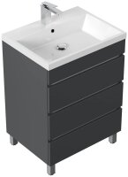 POSSEIK Waschbecken mit Unterschrank FELLINI 60 grafit 60,0 x 48,0 x 83,5 cm