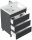 POSSEIK Waschbecken mit Unterschrank FELLINI 60 grafit 60,0 x 48,0 x 83,5 cm