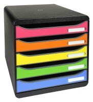 Exacompta Schubladenbox BIG-BOX PLUS  rot, orange, gelb,...