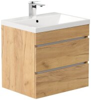 POSSEIK Waschbecken mit Unterschrank FELLINI 60 eiche...