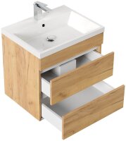 POSSEIK Waschbecken mit Unterschrank FELLINI 60 eiche gold 60,0 x 48,0 x 58,4 cm