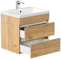POSSEIK Waschbecken mit Unterschrank FELLINI 60 eiche gold 60,0 x 48,0 x 58,4 cm