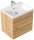 POSSEIK Waschbecken mit Unterschrank FELLINI 60 eiche gold 60,0 x 48,0 x 58,4 cm