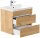 POSSEIK Waschbecken mit Unterschrank FELLINI 60 eiche gold 60,0 x 48,0 x 58,4 cm