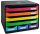 Exacompta Schubladenbox STORE-BOX  rot, orange, gelb, grün, hellblau, violett 307798D, DIN A4 quer mit 7 Schubladen, 1 St.