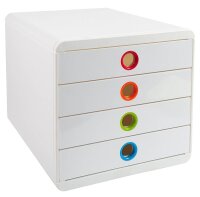 Exacompta Schubladenbox POP-BOX  weiß mit bunten...
