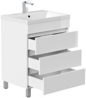 POSSEIK Waschbecken mit Unterschrank FELLINI 70 weiß glanz 70,0 x 48,0 x 83,5 cm