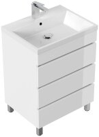 POSSEIK Waschbecken mit Unterschrank FELLINI 70 weiß glanz 70,0 x 48,0 x 83,5 cm
