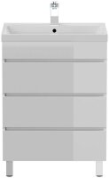POSSEIK Waschbecken mit Unterschrank FELLINI 70 weiß glanz 70,0 x 48,0 x 83,5 cm