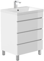POSSEIK Waschbecken mit Unterschrank FELLINI 70 weiß glanz 70,0 x 48,0 x 83,5 cm