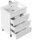 POSSEIK Waschbecken mit Unterschrank FELLINI 70 weiß glanz 70,0 x 48,0 x 83,5 cm