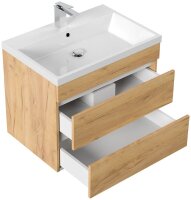POSSEIK Waschbecken mit Unterschrank FELLINI 70 eiche gold 70,0 x 48,0 x 58,4 cm