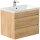 POSSEIK Waschbecken mit Unterschrank FELLINI 70 eiche gold 70,0 x 48,0 x 58,4 cm