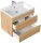 POSSEIK Waschbecken mit Unterschrank FELLINI 70 eiche gold 70,0 x 48,0 x 58,4 cm