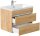 POSSEIK Waschbecken mit Unterschrank FELLINI 70 eiche gold 70,0 x 48,0 x 58,4 cm