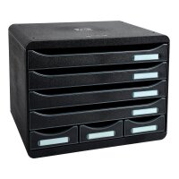 Exacompta Schubladenbox STORE-BOX  schwarz 307714D, DIN...