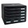 Exacompta Schubladenbox STORE-BOX  schwarz 307714D, DIN A4 quer mit 7 Schubladen, 1 St.