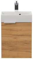 POSSEIK Waschbecken mit Unterschrank CUBI SLIMLINE eiche gold 40,0 x 31,0 x 56,3 cm