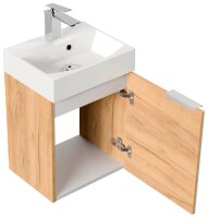 POSSEIK Waschbecken mit Unterschrank CUBI SLIMLINE eiche gold 40,0 x 31,0 x 56,3 cm