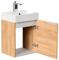 POSSEIK Waschbecken mit Unterschrank CUBI SLIMLINE eiche gold 40,0 x 31,0 x 56,3 cm