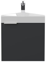 POSSEIK Waschbecken mit Unterschrank DELTA SLIMLINE grafit 52,0 x 37,0 x 55,0 cm