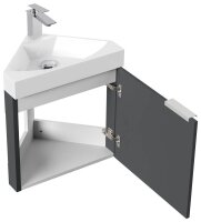 POSSEIK Waschbecken mit Unterschrank DELTA SLIMLINE grafit 52,0 x 37,0 x 55,0 cm