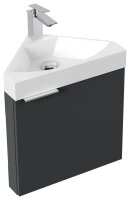 POSSEIK Waschbecken mit Unterschrank DELTA SLIMLINE grafit 52,0 x 37,0 x 55,0 cm