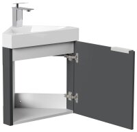 POSSEIK Waschbecken mit Unterschrank DELTA SLIMLINE grafit 52,0 x 37,0 x 55,0 cm
