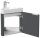 POSSEIK Waschbecken mit Unterschrank DELTA SLIMLINE grafit 52,0 x 37,0 x 55,0 cm