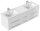 POSSEIK Waschbecken mit Unterschrank NERO XL weiß glanz 153,0 x 46,5 x 51,2 cm