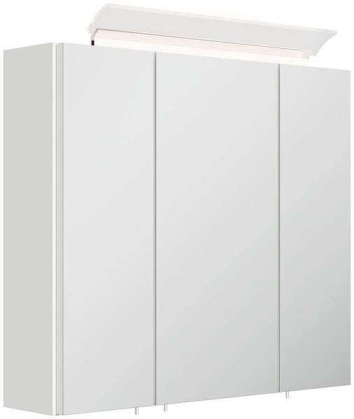 POSSEIK Spiegel mit Beleuchtung 70 weiß glanz 70,0 x 17,0 x 62,0 cm