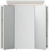 POSSEIK Spiegel mit Beleuchtung 70 weiß glanz 70,0 x 17,0 x 62,0 cm