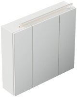 POSSEIK Spiegel mit Beleuchtung 70 weiß glanz 70,0 x 17,0 x 62,0 cm