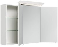 POSSEIK Spiegel mit Beleuchtung 120 weiß glanz 120,0 x 17,0 x 62,0 cm