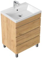 POSSEIK Waschbecken mit Unterschrank FELLINI 70 eiche gold 70,0 x 48,0 x 83,5 cm