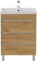 POSSEIK Waschbecken mit Unterschrank FELLINI 70 eiche gold 70,0 x 48,0 x 83,5 cm